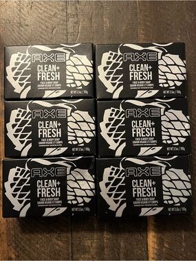 Set of 6 AXE Clean + Fresh Face & Body Soap Bar - Black